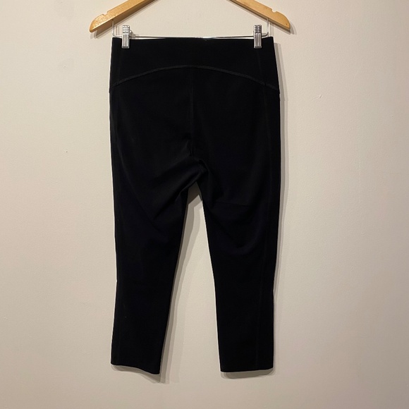 Spanx Cropped Black Icon High Waisted Activewear Workout Cropped Leggings - Picture 3 of 7